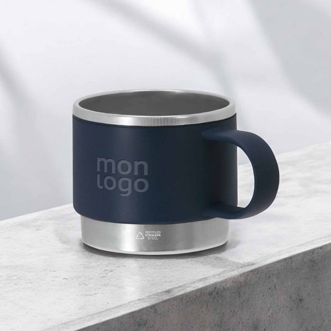 MUG PERSONNALISE EN ACIER RECYCLE 140ML 'BLUYVO'