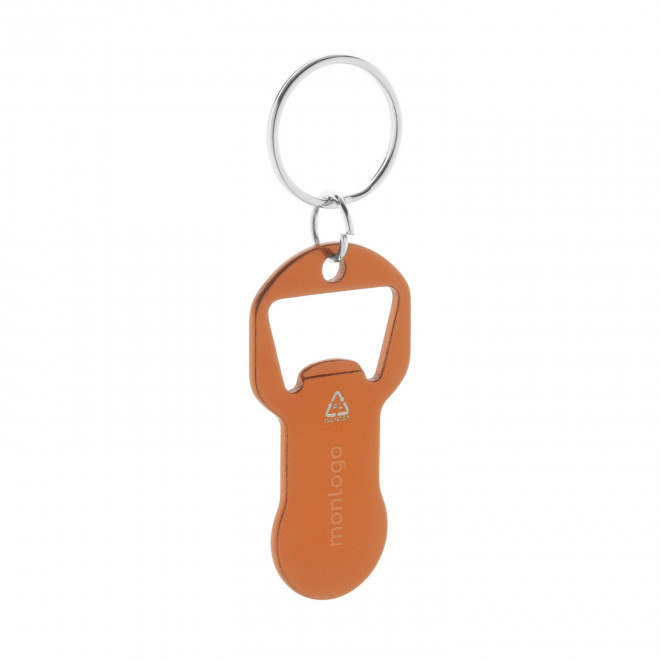 PORTE CLES PERSONNALISABLE EN ALU RECYCLE JETON 'PLAKI'