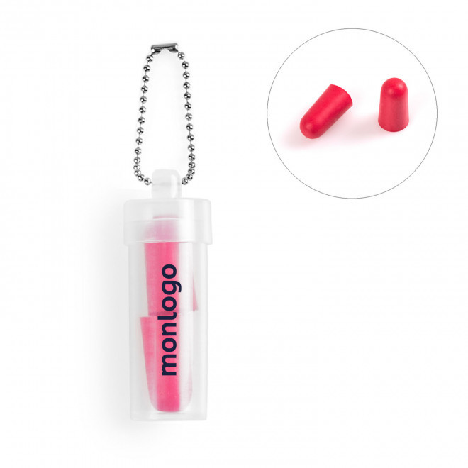 PORTE CLES BOUCHONS ANTI BRUIT PERSONNALISABLE 'SILENTO'