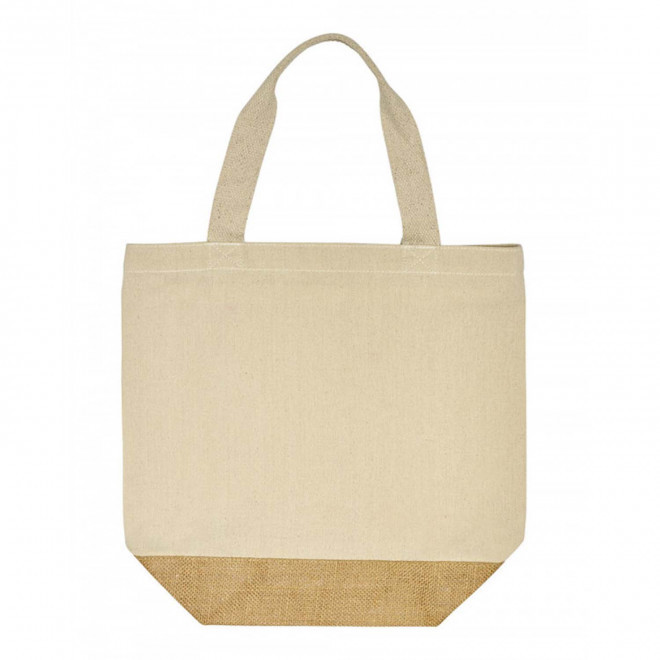 SAC COTON PERSONNALISABLE ET JUTE ZIPPE ET POCHE 'MELBOU'