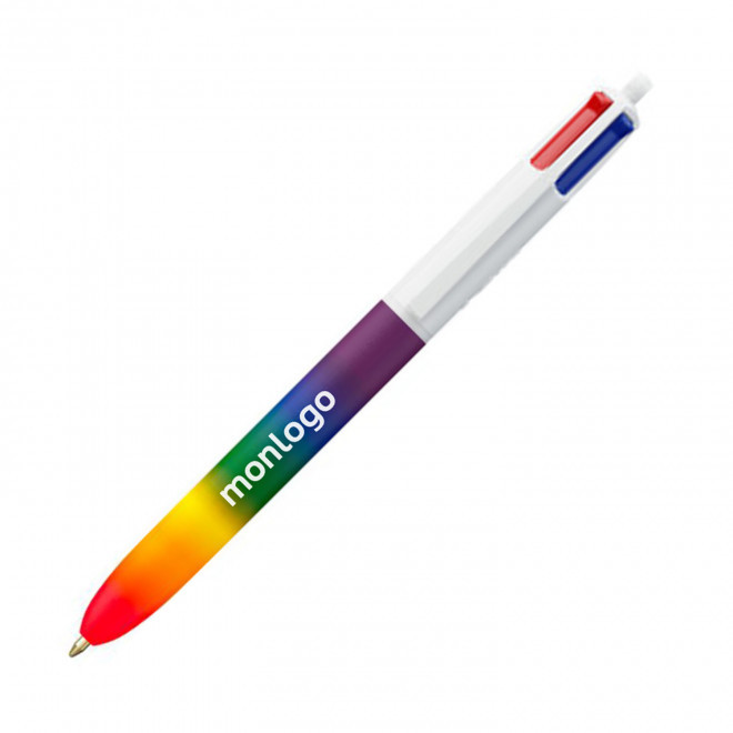 EXP 72H   STYLO BIC 4 COULEURS 'RAINBOW' 