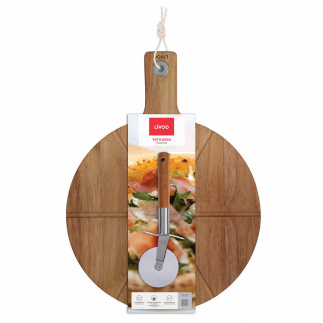 SET A PIZZA PERSONNALISABLE LIVOO® 'RODYO ACACIA'
