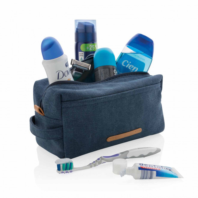 TROUSSE DE TOILETTE PERSONNALISABLE EN TOILE 'ESMEE'