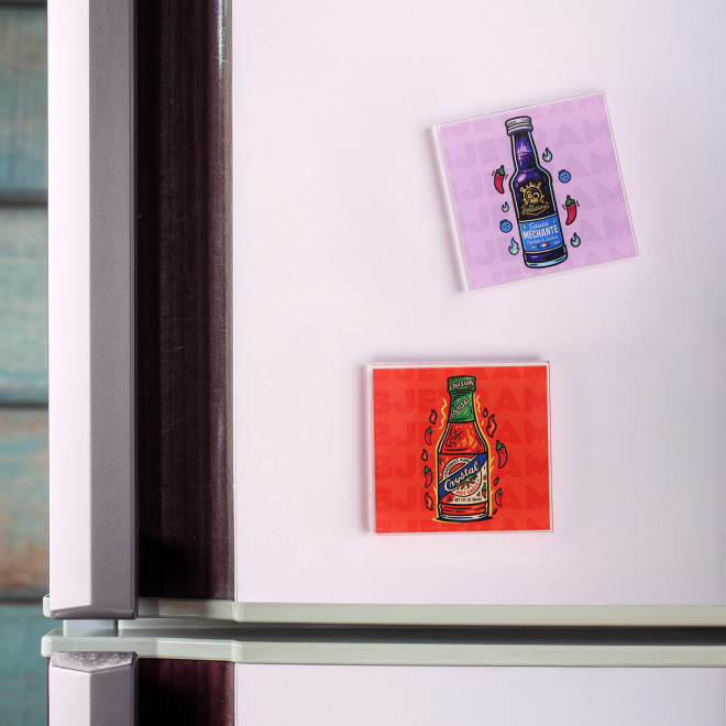 MAGNET EN ACRYLIQUE CARRE PERSONNALISABLE 'COURSAS'