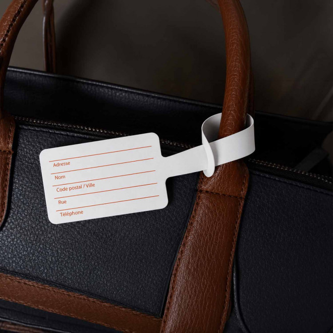 ETIQUETTE A BAGAGE PERSONNALISABLE EN PAPIER ' VIAJOS'
