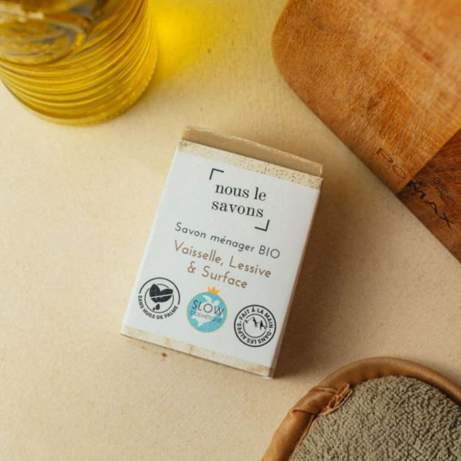 SAVON SOLIDE DE MENAGE BIO PERSONNALISE 100G 'MAICLEAN'