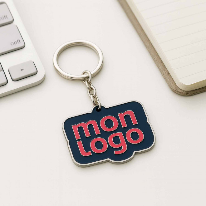 PORTE CLE ZAMAC RECYCLE UV PERSONNALISE 'MAZA'