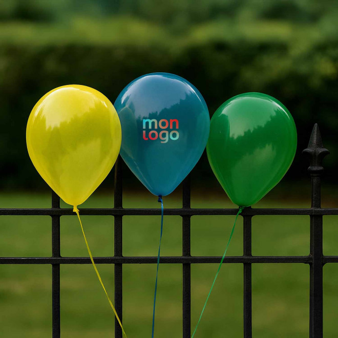 BALLON TRANSPARENT PERSONNALISE ø30 CM 'LUFT QUADRI'