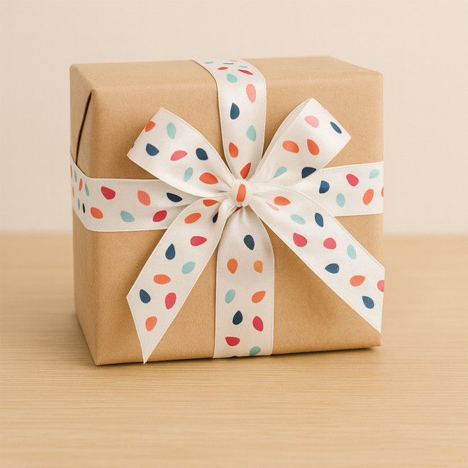 RUBAN CADEAU PERSONNALISE EU 25MM 100M 'RIBBON'