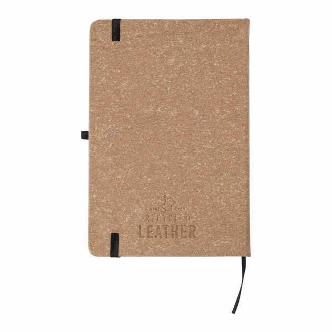 CARNET A5 EN CUIR RECYCLE PERSONNALISABLE 'MORALO'