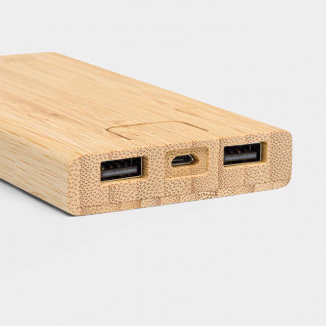 POWERBANK BAMBOU 10000 MAH PERSONNALISABLE 'POWERGREEN' 