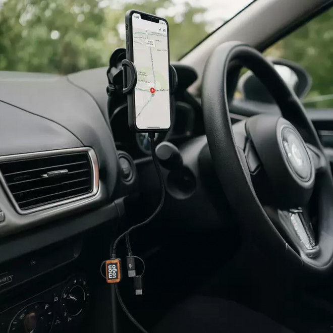 CÂBLE PERSONNALISABLE 3 EN 1 LOGO LUMINEUX 'KIPA CARPLAY'