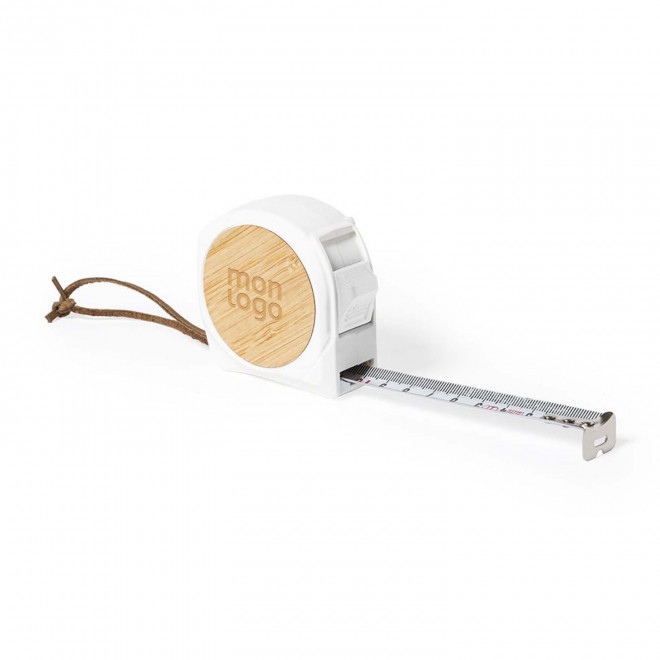 METRE RUBAN BAMBOU PERSONNALISABLE 'MESURIO BLANC'