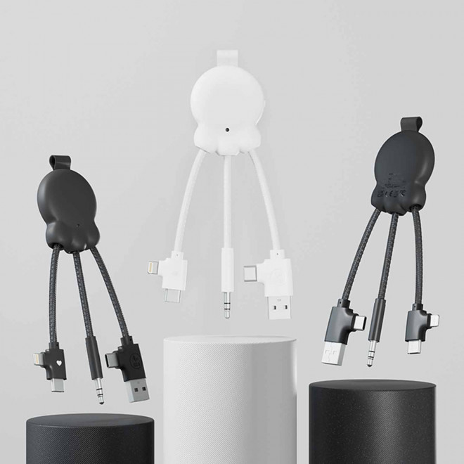 CABLE CHARGE 3 EN 1 PERSONNALISABLE BLUETOOTH 'OCTOPUS BT'