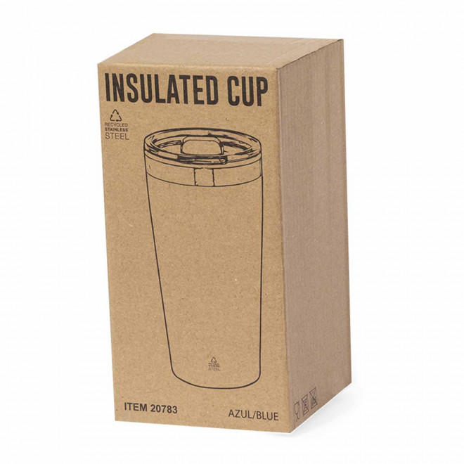 MUG ISOTHERME PERSONNALISABLE INOX RECYCLE  600ML 'RICLO'
