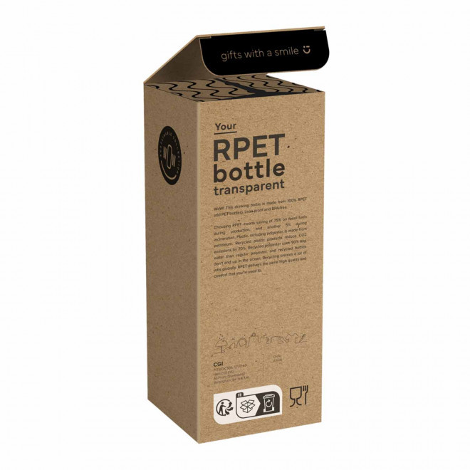 BOUTEILLE RPET 500 ML PERSONNALISABLE 'DRIBOO' 