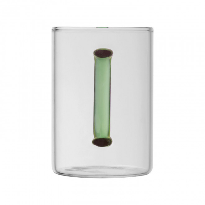 MUG VERRE 250 ML ANSE COLOREE PERSONNALISABLE 'HITNO'