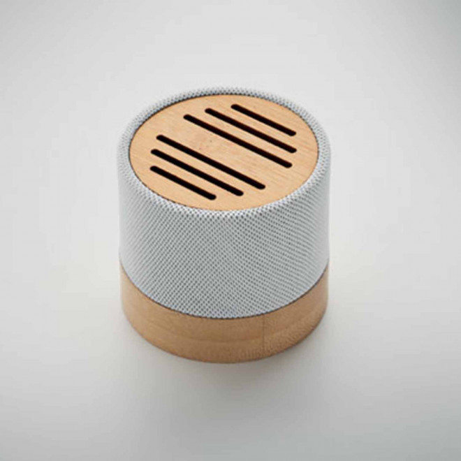 MINI ENCEINTE SANS FIL PERSONNALISABLE 'ELEG BAMBOU'