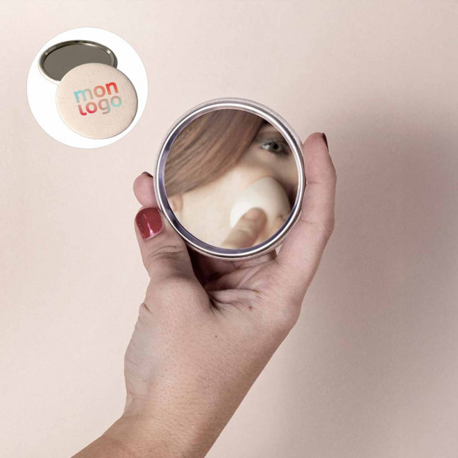 MIROIR ROND FINITION COTON PERSONNALISE 'GLADIS'