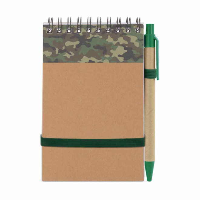 BLOC-NOTES PERSONNALISABLE 'PAPYRUS ARMY'  - camo vert