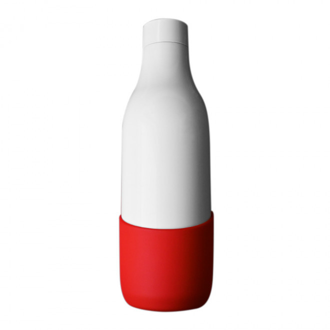 BOUTEILLE PERSONNALISABLE ISOTHERME 'OSTRAL' - blanc/rouge