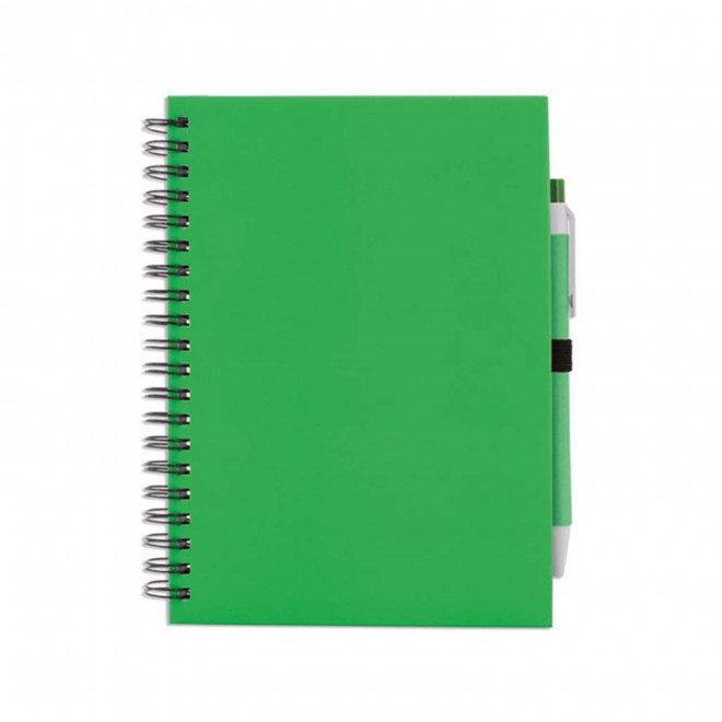 CARNET A SPIRALES PERSONNALISABLE 'CARLEY' NON LIGNE - vert