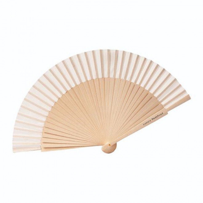 EVENTAIL EN BOIS PERSONALISABLE 'BARBIRA' - naturel