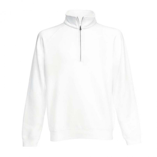 SWEAT PUBLICITAIRE COL ZIPPÉ 'GOLON' - blanc