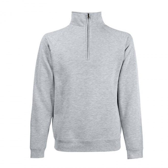SWEAT PUBLICITAIRE COL ZIPPÉ 'GOLON' - gris
