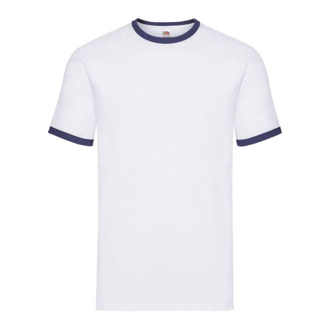 TEE-SHIRT BLANC PERSONNALISÉ 'JOHN' - blanc/marine