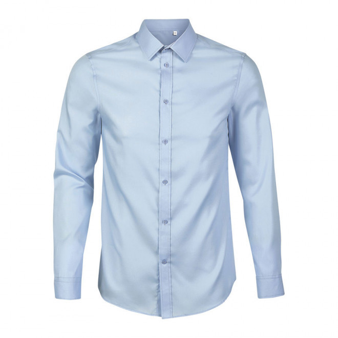 CHEMISE SANS REPASSAGE HOMME PERSONNALISÉE NEOBLU® 'BLAISE'   - bleu clair