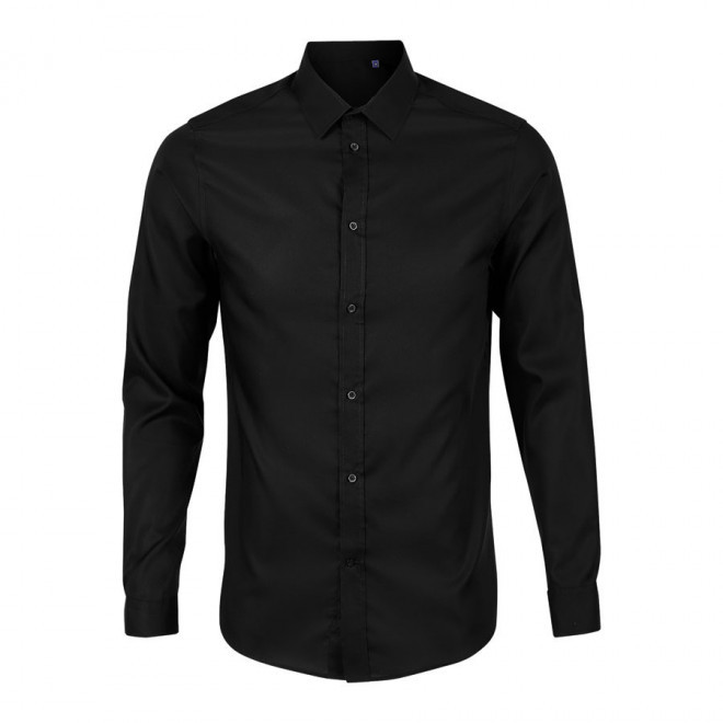 CHEMISE SANS REPASSAGE HOMME PERSONNALISÉE NEOBLU® 'BLAISE'   - noir