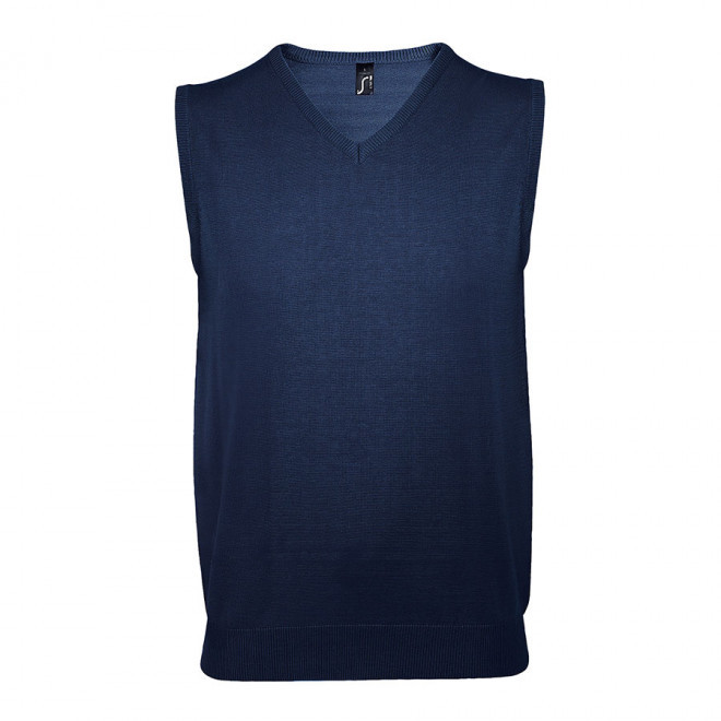 PULL SANS MANCHE MIXTE PERSONNALISÉ 'GENTLEMEN'  - marine