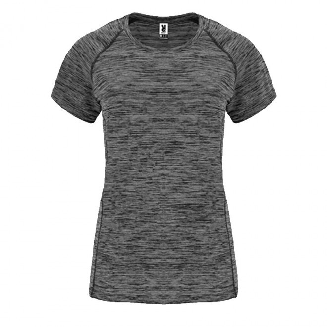 TEE-SHIRT PERSONNALISABLE FEMME 'RUN' 140 GR/M² - noir chiné