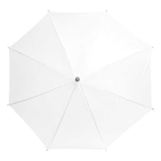 PARAPLUIE PUBLICITAIRE AUTOMATIQUE CANNE BOIS 'DUNDEE' - blanc
