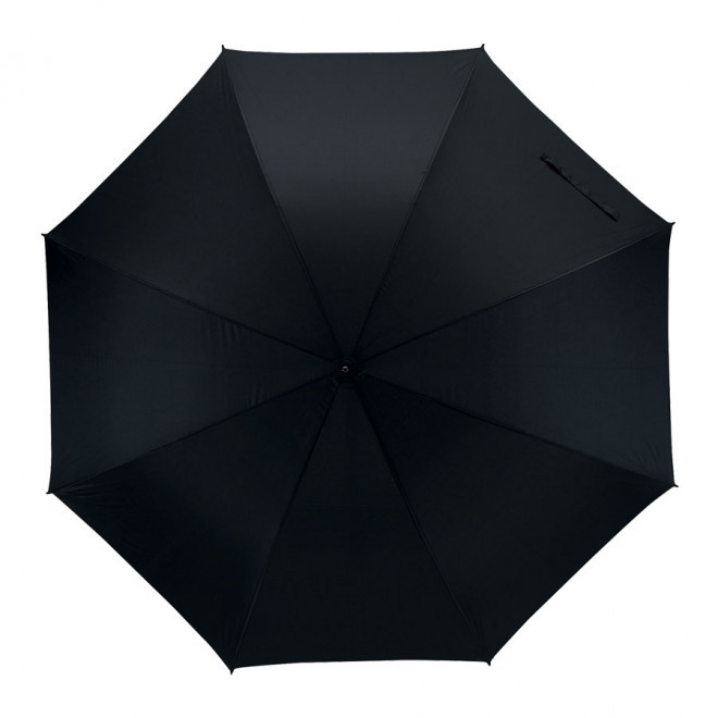 PARAPLUIE PERSONNALISABLE GOLF TEMPÊTE 'FANORE' MANCHE DROIT - noir