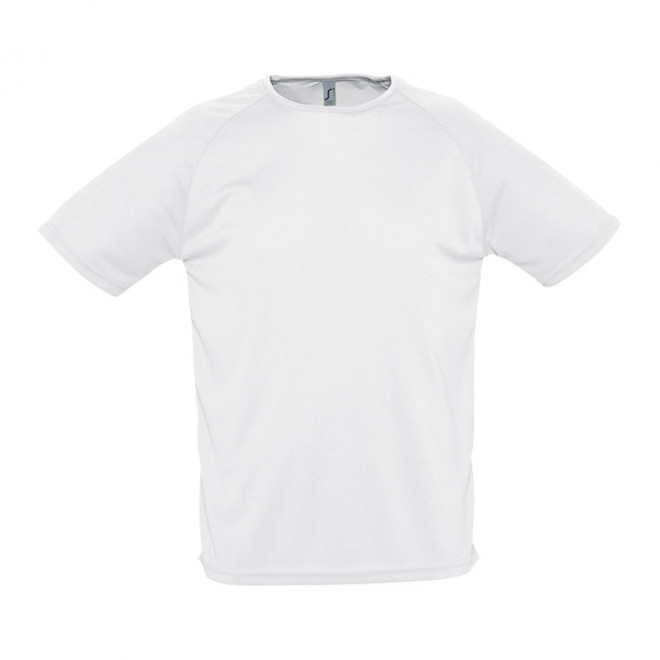 T-SHIRT PERSONNALISÉ RESPIRANT HOMME 'SPORTY' BLANC 140 GR/M² - blanc