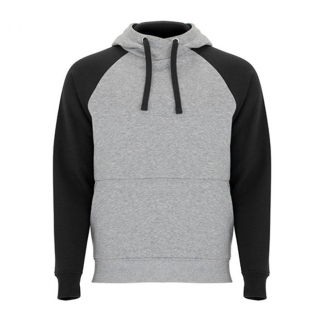 SWEAT-SHIRT A CAPUCHE PERSONNALISÉ 'RAPHAEL DUO'  - gris/noir