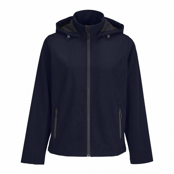 SOFTSHELL FEMME PERSONNALISEE 'RACE HOODED' - bleu marine