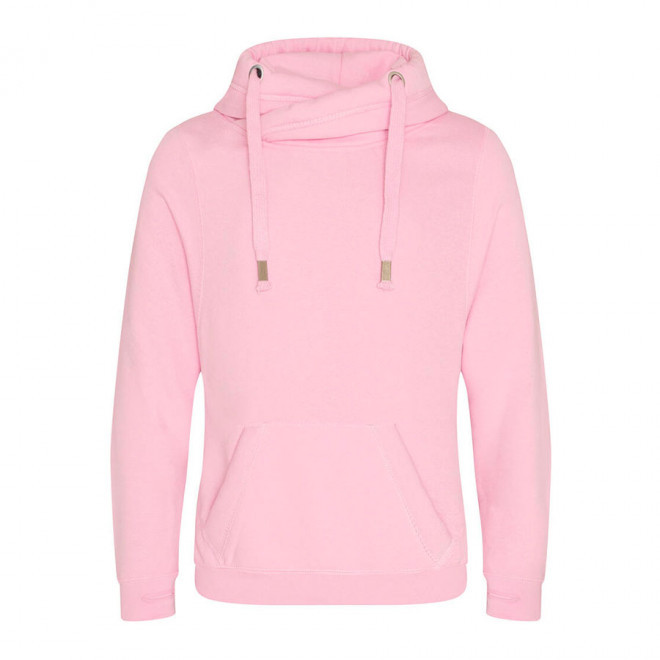 SWEAT SHIRT PERSONNALISÉ COL CROISÉ 330GR/M² 'VENTI' - baby pink