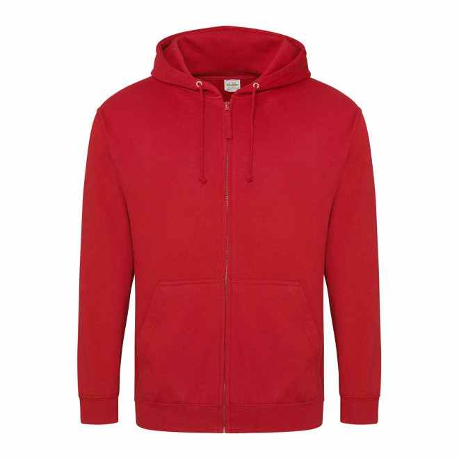 SWEAT ZIPPÉ PERSONNALISÉ À CAPUCHE HOMME 'CLUN' - rouge