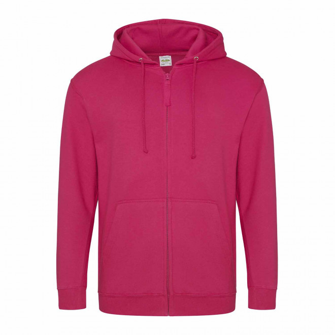 SWEAT ZIPPÉ PERSONNALISÉ À CAPUCHE HOMME 'CLUN' - rose