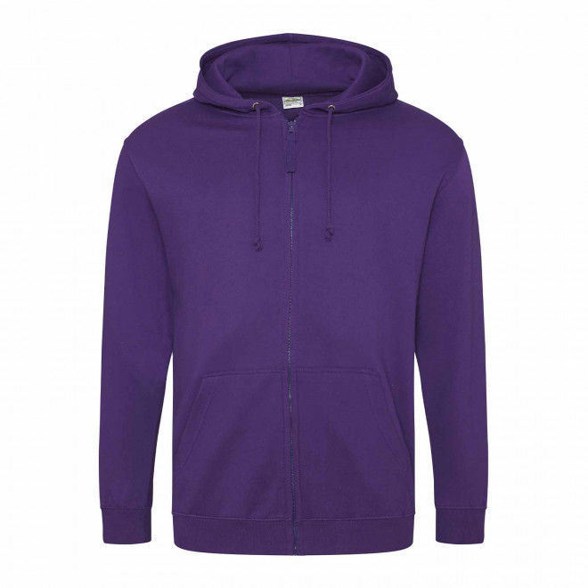 SWEAT ZIPPÉ PERSONNALISÉ À CAPUCHE HOMME 'CLUN' - purple