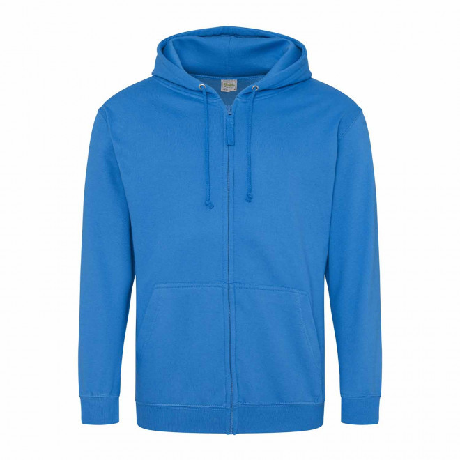 SWEAT ZIPPÉ PERSONNALISÉ À CAPUCHE HOMME 'CLUN' - bleu saphir