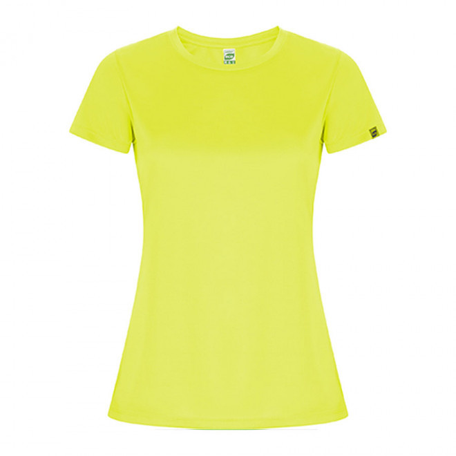 TEE-SHIRT PERSONNALISÉ FEMME COULEUR 'LUDO' - jaune fluo
