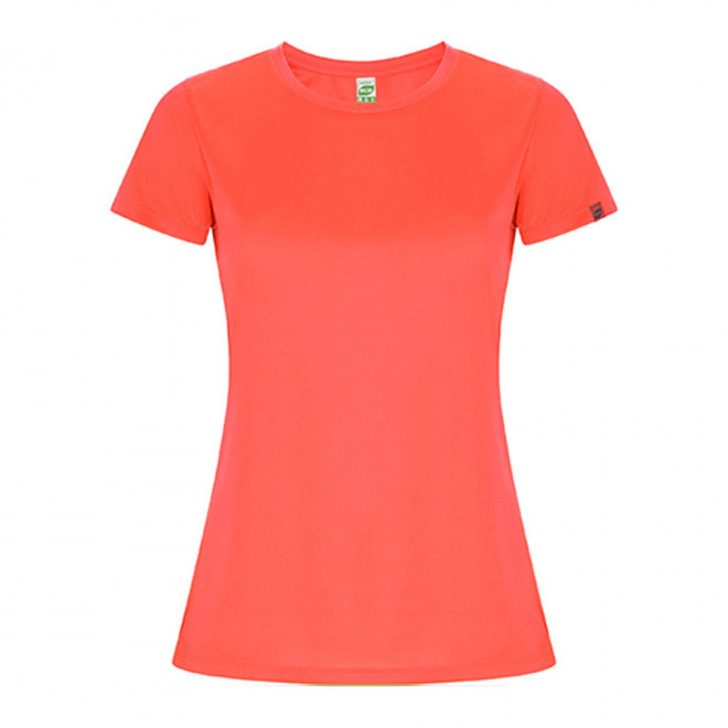 TEE-SHIRT PERSONNALISÉ FEMME COULEUR 'LUDO' - corail fluo
