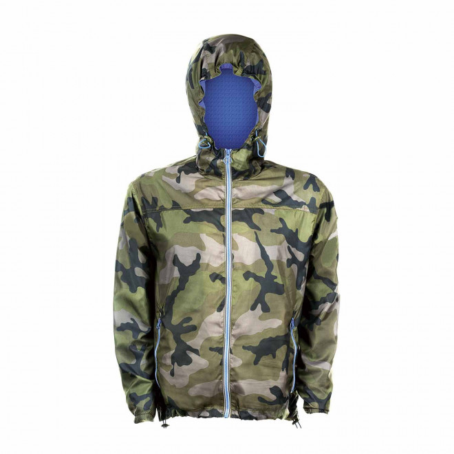 VESTE COUPE VENT PERSONNALISEE 'SKATE' - camo / bleu royal
