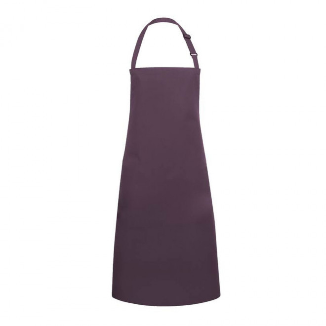 TABLIER PERSONNALISÉ À BOUCLE KARLOWSKY® 'EATING' - aubergine
