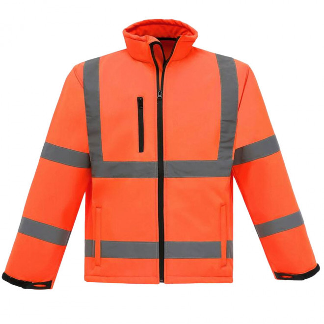 VESTE PERSONNALISABLE SOFTSHELL HAUTE VISIBLITÉ YOKO® 'MARK' - orange