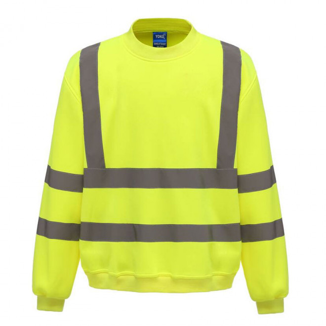 SWEAT HAUTE VISIBILITÉ PERSONNALISÉ YOKO® 'GUIDO'  - yellow
